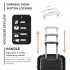K2093 - Kono Cabin Size Classic Collection Polypropylene Luggage with Charging Interface - Black